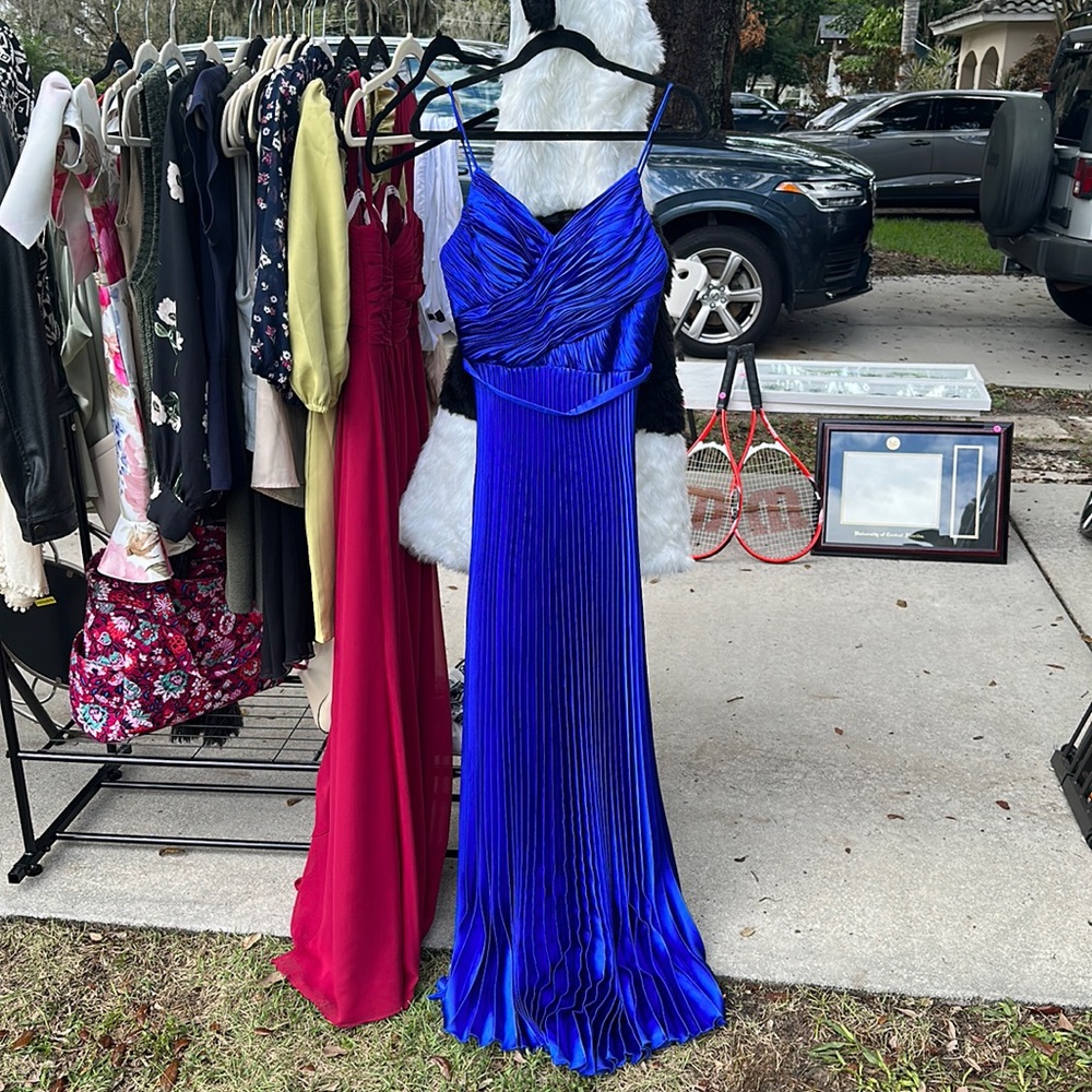 Royal blue gown